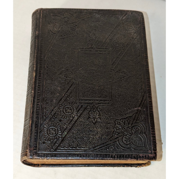 Antique 1881 Swedish Bible New & Old Testament Black Leather Must See Nice Shape - Picture 1 of 15